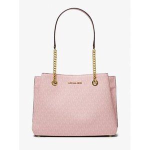 Michael Kors Womens Teagan Large Logo Shoulder Bag 35S0GXZS7B-424 (OS, pink)